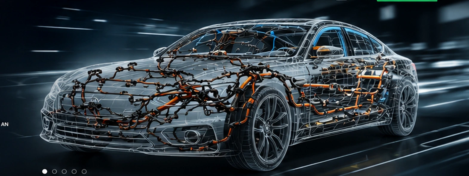 Automotive wiring harness architecture forming a complete vehicle