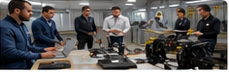 Automotive technical training on a wiring harness line